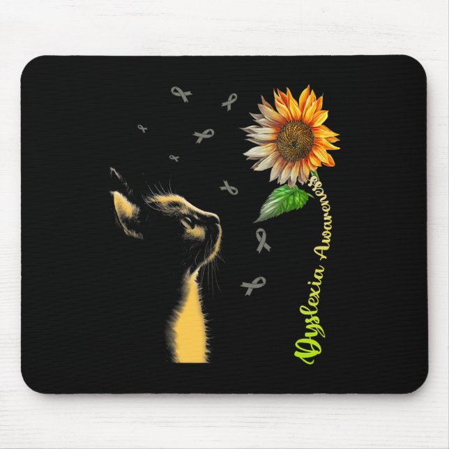 Sunflower Dyslexia Awareness  Mouse Pad (Front)