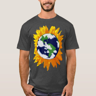 Sunflower Earth Abstract Hybrid T-Shirt