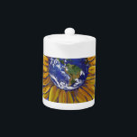 Sunflower Earth Art<br><div class="desc">Sunflower Earth Art Gifts and Accessories brought to you by Imagine That! Design feature our original painting by Traci Van Wagoner of a sunflower against a sunrise sky and the planet earth in its centre. Beneath the beautiful floral, planet artwork is a beautiful quote by Ralph Waldo Emerson, The Earth...</div>
