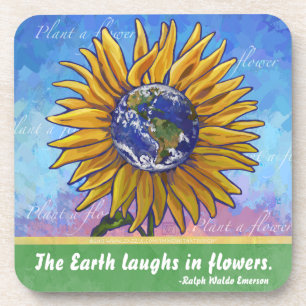 Sunflower Earth Art Coaster