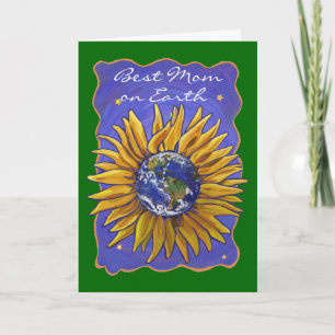 Sunflower Earth Best Mum on Earth Card
