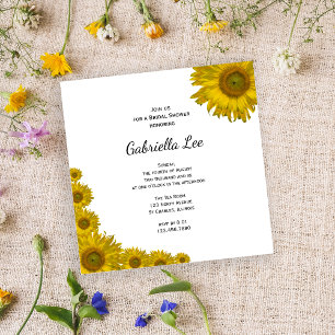 Sunflower Edge Bridal Shower Invitation