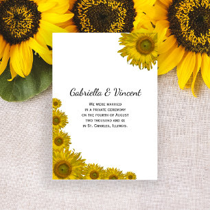 Sunflower Edge Marriage Announcement