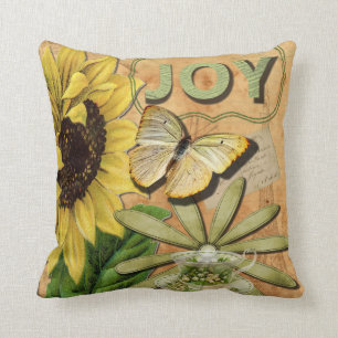 Sunflower & Eiffel Tower Cushion