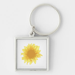 Sunflower Elegance Key Ring
