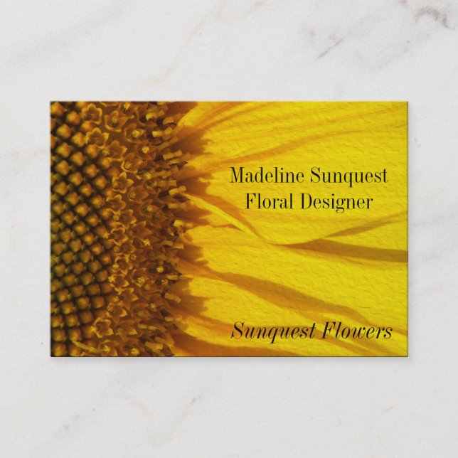 Sunflower Elegant Professional Business Card (Front)
