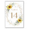 Sunflower Elegant Rustic Geometric Gold Wedding