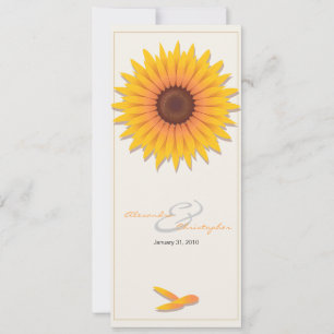 Sunflower Elegant Wedding Invitation Announcement