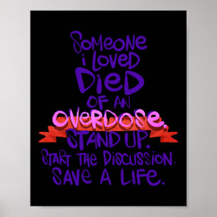 Sunflower Elephants Overdose Awareness Purple Ribb Poster