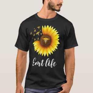 Sunflower Emt Life Ems Emergency Medical Technicia T-Shirt