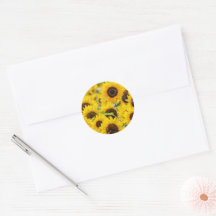 Sunflower Envelope Seal Stickers