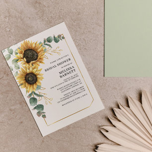 Sunflower Eucalyptus Bridal Shower Floral