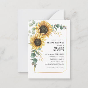 Sunflower Eucalyptus Bridal Shower Invitation