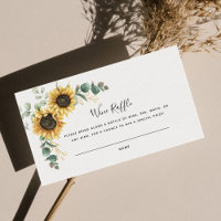 Sunflower Eucalyptus Bridal Shower Wine Raffle