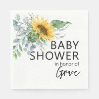 Sunflower Eucalyptus Greener Baby Shower
