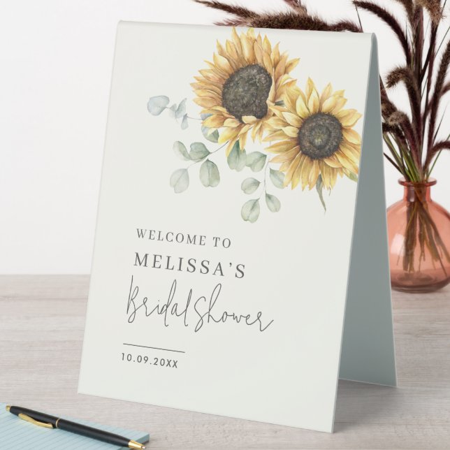 Sunflower Eucalyptus Greenery Bridal Shower (In SItu (Table))