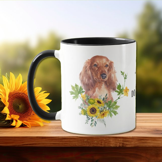 Sunflower Eucalyptus Red Dachshund Mug (Creator Uploaded)