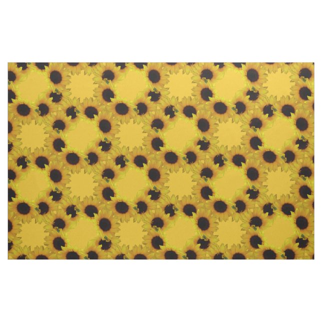 Sunflower Fabric Sunflower Fabric Cotton or Poly (Fat Quarter)