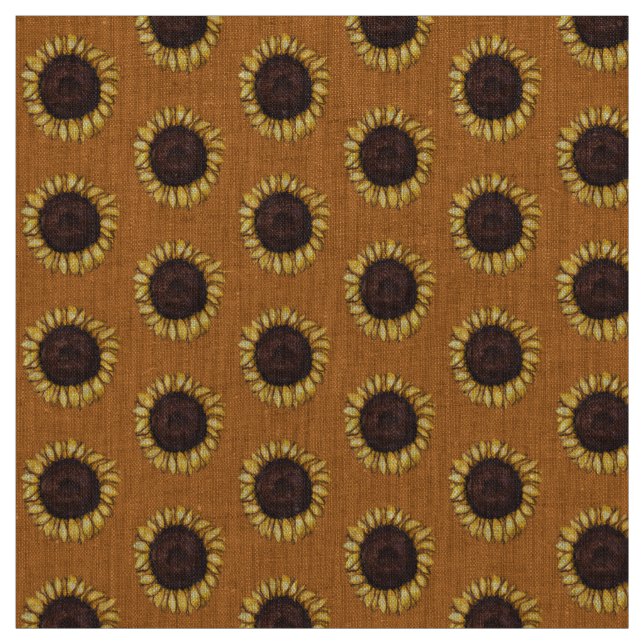 Sunflower Fabric Sunflower Fabric Cotton or Poly (Swatch)