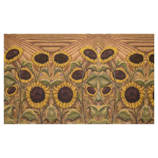 Sunflower Fabric Sunflower Fabric Cotton or Poly (Fat Quarter)
