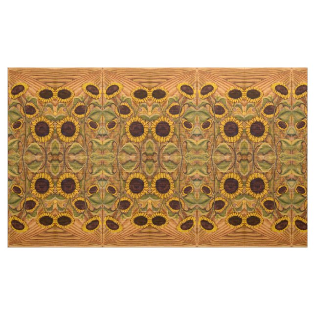 Sunflower Fabric Sunflower Fabric Cotton or Poly (Yard)