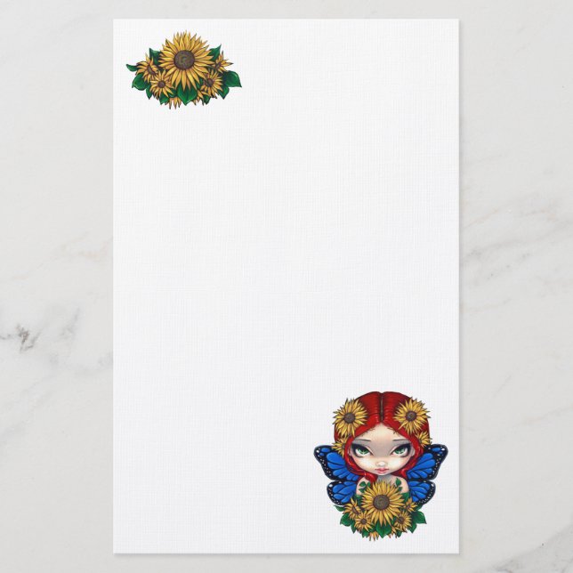 Sunflower Fairy Stationery (Front)