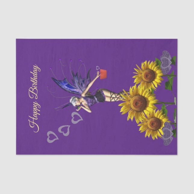 Sunflower Fairy Tissue Paper (Front)