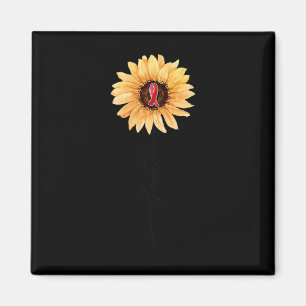 Sunflower FAITH Burgundy Ribbon Brain Aneurysm Awa Magnet