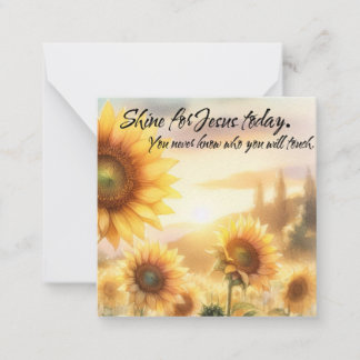 Sunflower, faith card