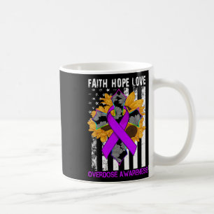 Sunflower Faith Hope Love Cross And Flag Overdose Coffee Mug