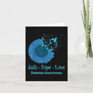 Sunflower Faith Hope Love Diabetes Awareness Diabe Card