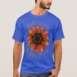 Sunflower Fall Is My Happy Place, Autumn Colours V T-Shirt