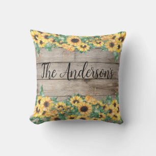 Sunflower Family Name Cushion