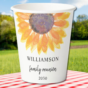 Sunflower Family Reunion Paper Cups
