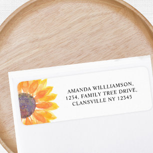 Sunflower Family Reunion Return Address Label