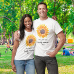 Sunflower Family Reunion T-Shirt<br><div class="desc">This Family Reunion T-shirt is decorated with a yellow watercolor sunflower.
Easily customisable. 
Original Watercolor © Michele Davies.</div>