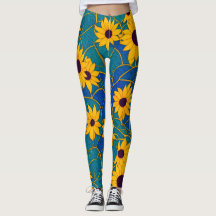 Sunflower Fantasy Leggings with bright colours