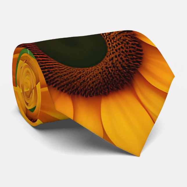 Sunflower Farm 3D Colourful Pattern Tie (Rolled)