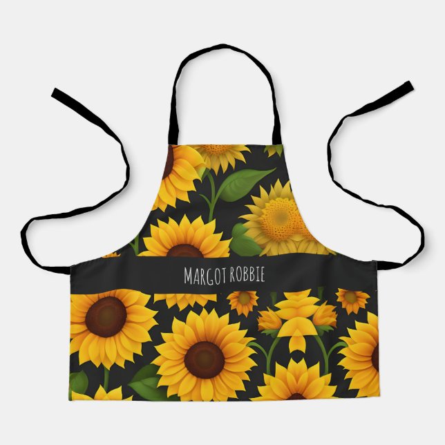 Sunflower Farm 3D Isometric Pattern Apron (Front)