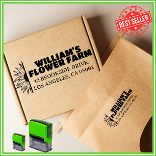 SunFlower Farm Business Unique Cute Return Address Self-inking Stamp