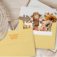 Sunflower Farm Fall Leaves Birthday