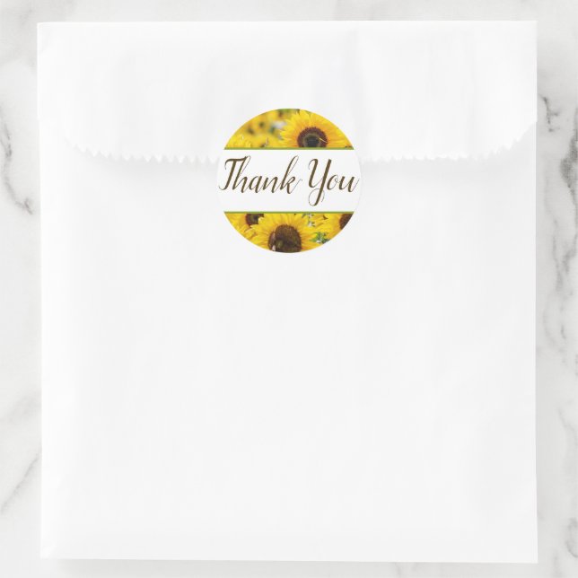Sunflower Favor Stickers (Bag)