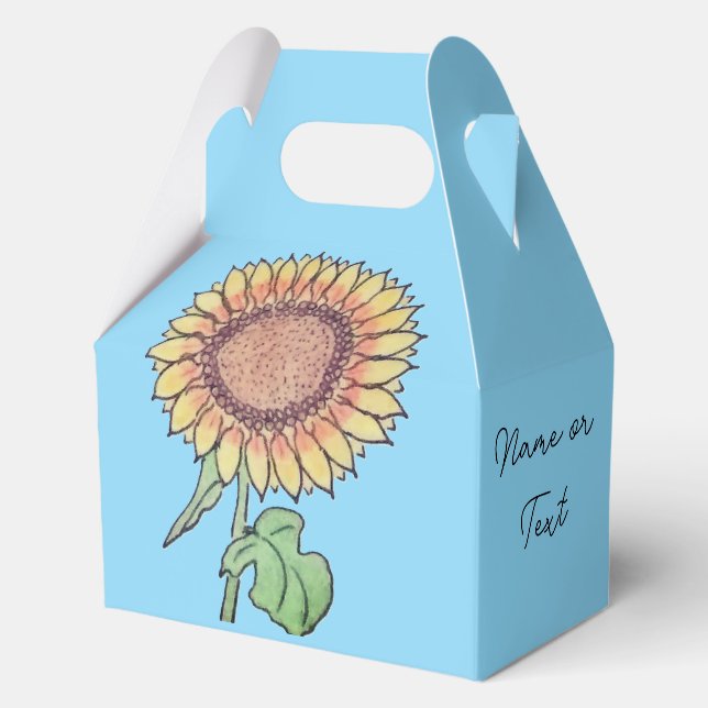Sunflower Favour Box (Front)