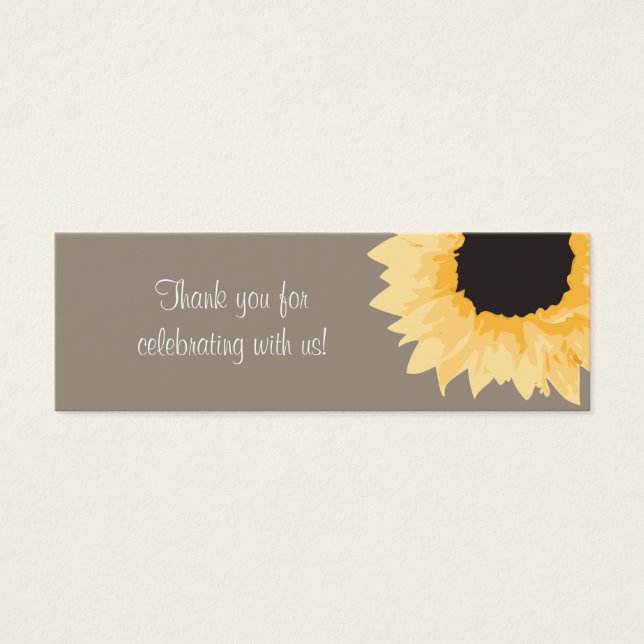 Sunflower Favour Tag (Front)