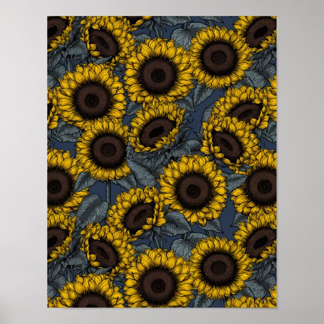 Sunflower field 2 poster (Front)