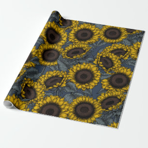 Sunflower field 2 wrapping paper
