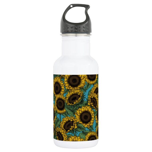 Sunflower field 532 ml water bottle (Front)