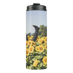 Sunflower field at daytime thermal tumbler