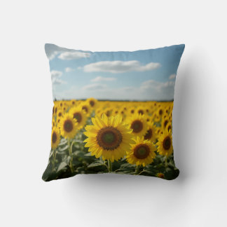 sunflower field cushion