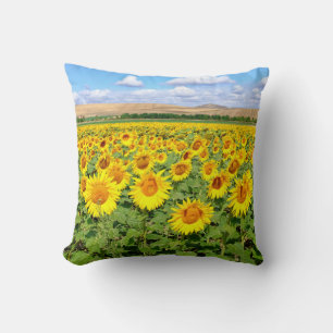 Sunflower field cushion